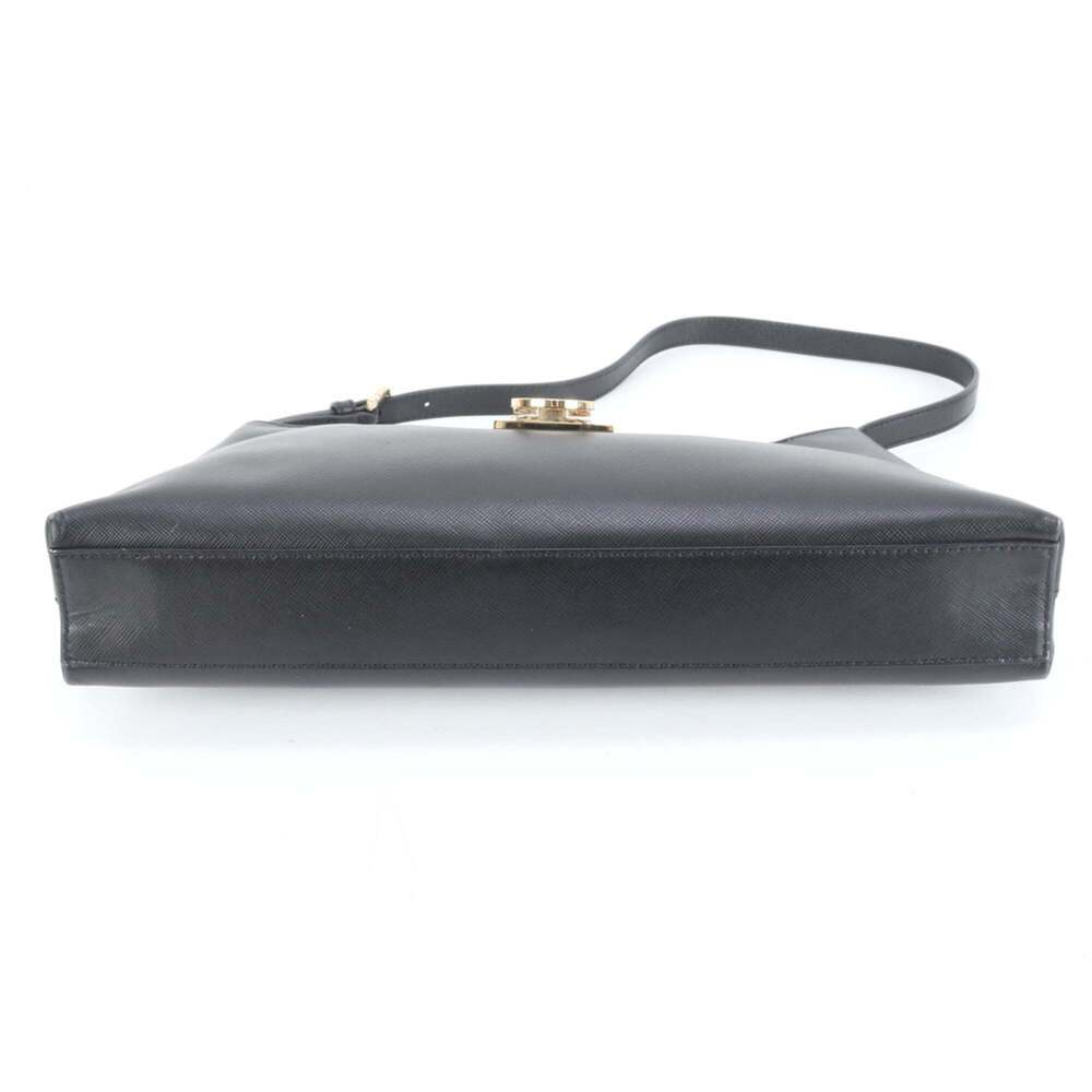 Salvatore Ferragamo Gancini Leather One-Shoulder Bag, Black, Women's - Picture 6 of 8